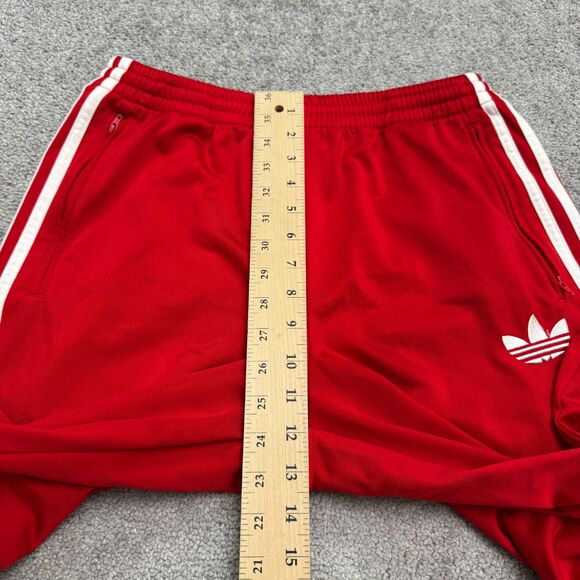 Adidas Originals 3-Striped Sweatpants Mens Small Red White Ankle Zip Pockets - Picture 16 of 16